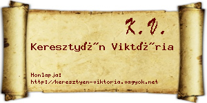 Keresztyén Viktória névjegykártya