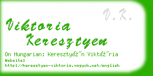 viktoria keresztyen business card